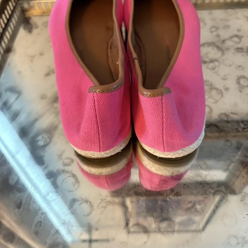 Isaac Mizrahi Shoes Womens Size 10 Pink Canvas Starfish Jeweled Espadrille Flats